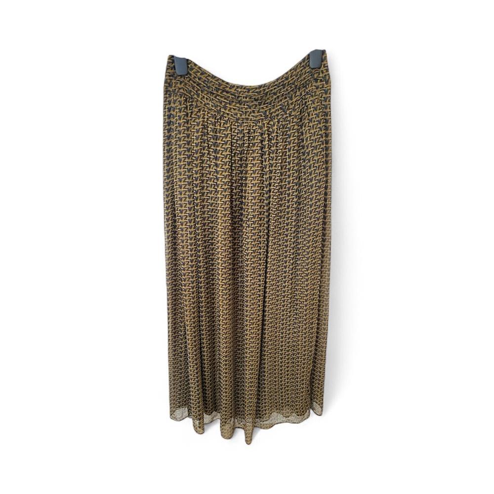 Zadig & Voltaire Black and Gold Patterned Maxi Skirt